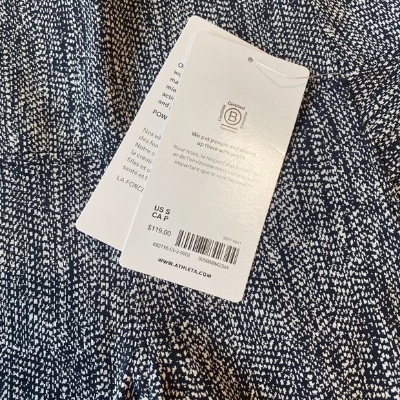 NWT Athleta Delancey Textured Moto Tight‎ Leggings Braiden Black Women's Small - Picture 9 of 12